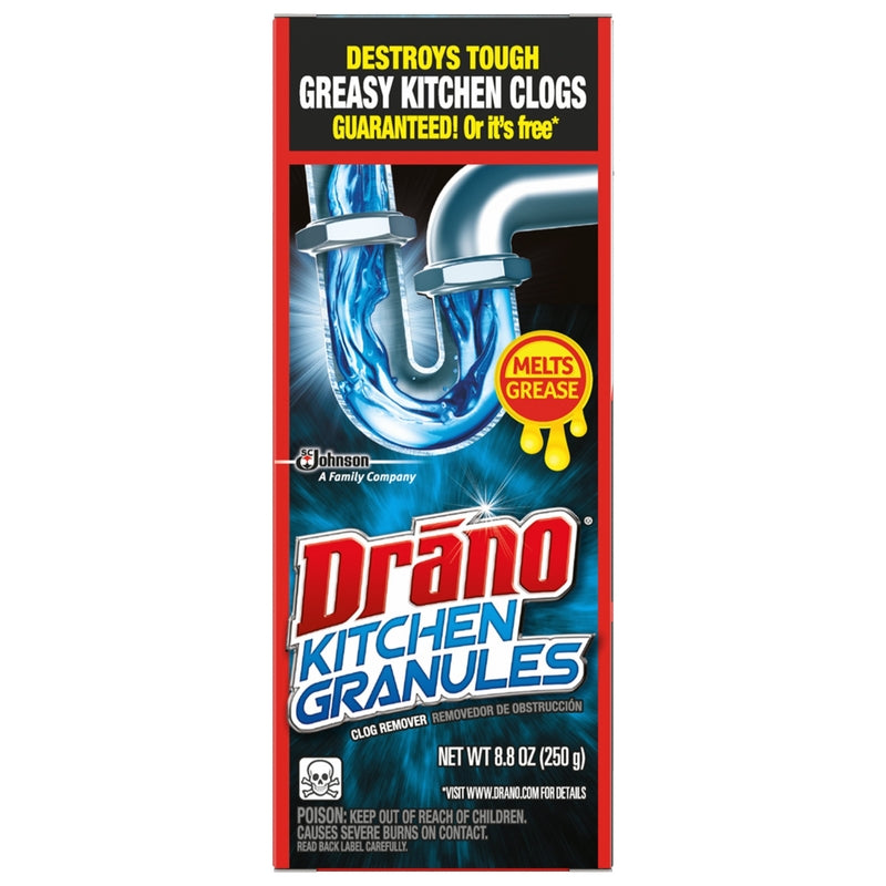 JOHNSON SC & SONS INC, Drano All Pipes Kitchen Crystals Clog Remover 8.8 oz (Pack de 6)