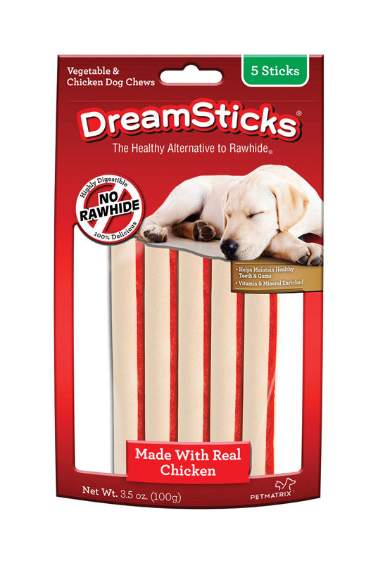 UNITED PET GROUP INC, DreamBone DreamSticks légumes et poulet pour chien 3.5 oz 4-3/4 in. 5 pk