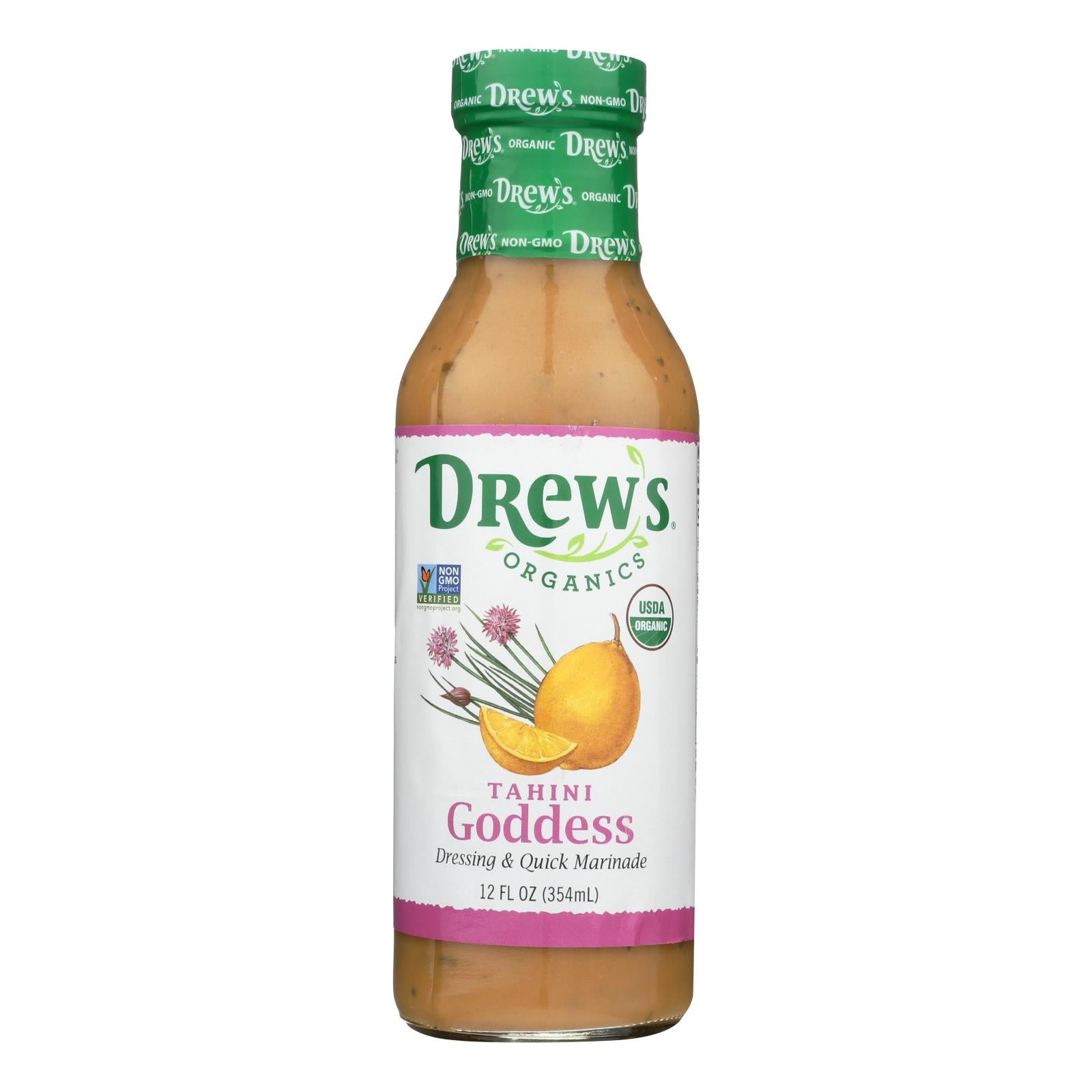 Drew's Organics, Drew's Organics - Vinaigrette pour salade - Tahini Goddess - Caisse de 6 - 12 fl oz.