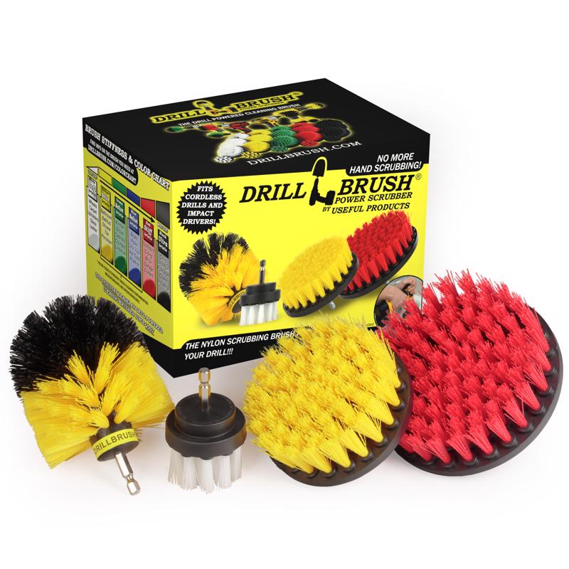 USEFUL PRODUCTS LLC, Drillbrush 5 in. W Soft/Medium Bristle Metal Handle Drill Brush Set