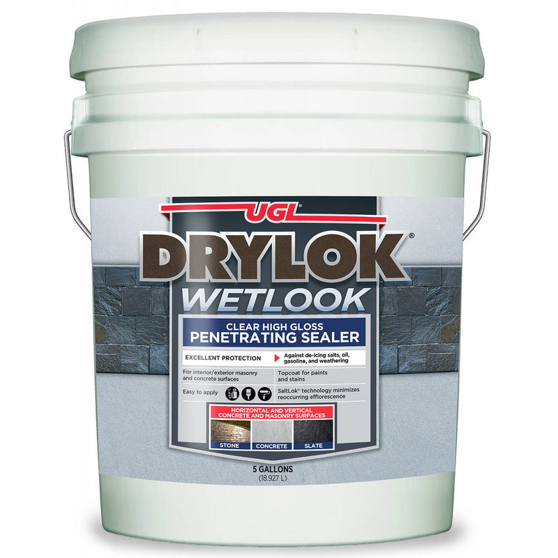 UNITED GILSONITE LABS, Drylok Clear Latex Concrete and Masonry Sealer 5 gal