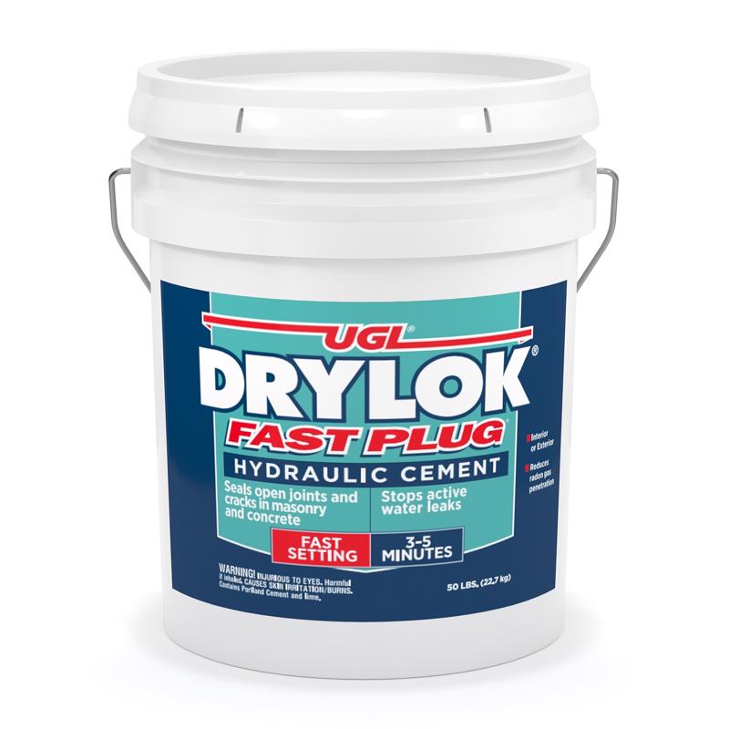 UNITED GILSONITE LABS, Drylok Fast Plug Hydraulic Cement 50 lb Gris