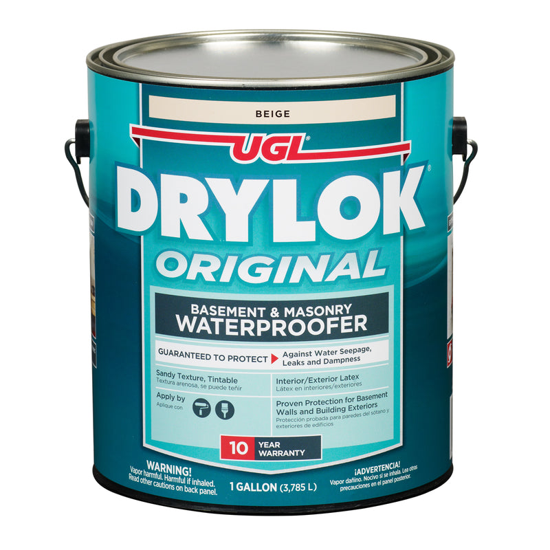 UNITED GILSONITE LABS, Drylok Flat Beige Tintable Latex Masonry Waterproof Sealer 1 gal (Pack of 2)