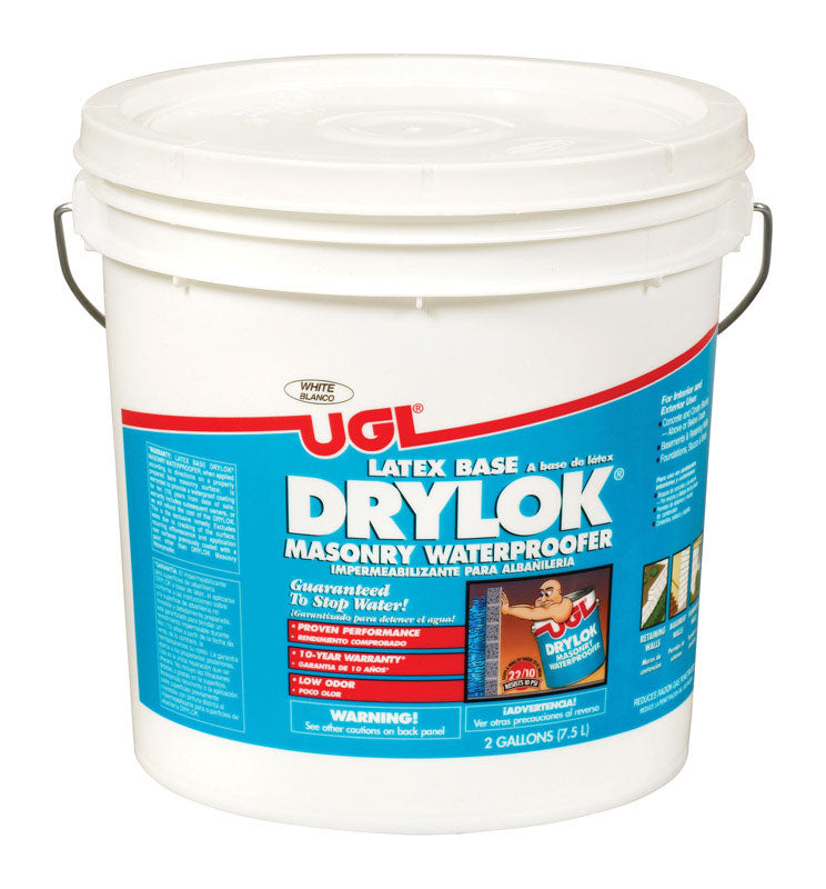 UNITED GILSONITE LABS, Drylok Flat White Latex Masonry Waterproof Sealer 2 gal