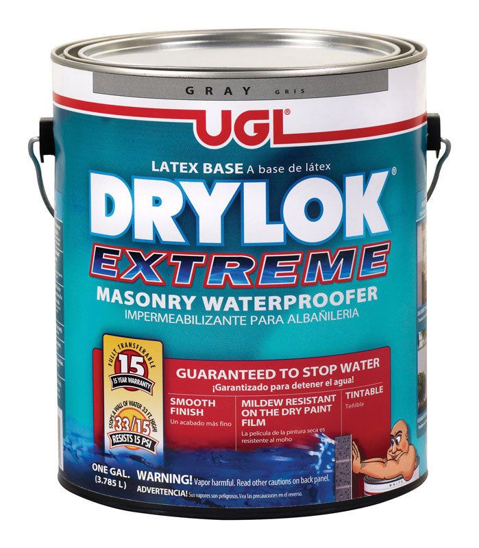 UNITED GILSONITE LABS, Drylok Matte Gray Tintable Latex Waterproof Sealer 1 gal (Pack of 2).