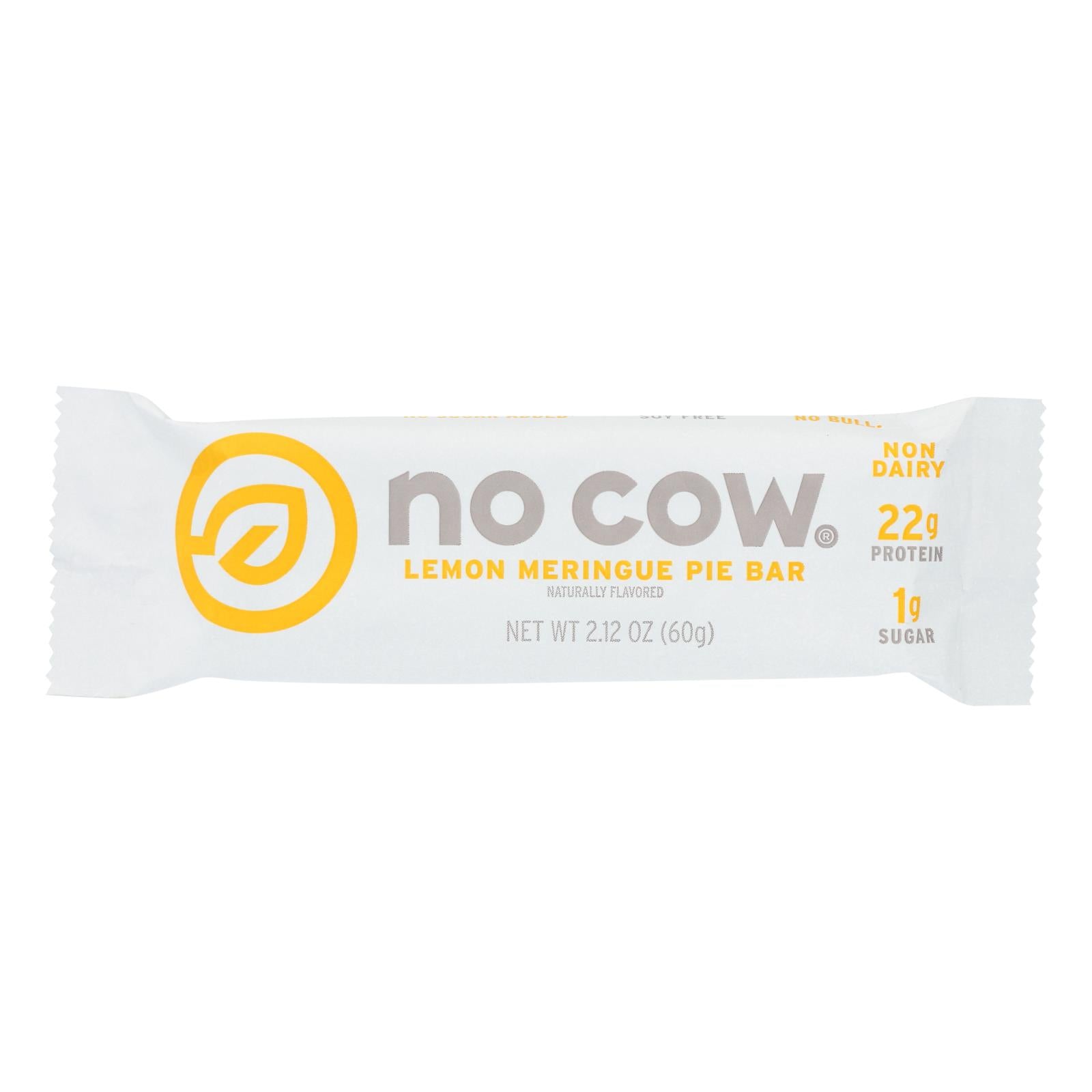 No Cow Bar, D's Naturals The No Cow Bar Bar protéinée tarte au citron meringuée - caisse de 12 - 2.12 OZ (paquet de 12)