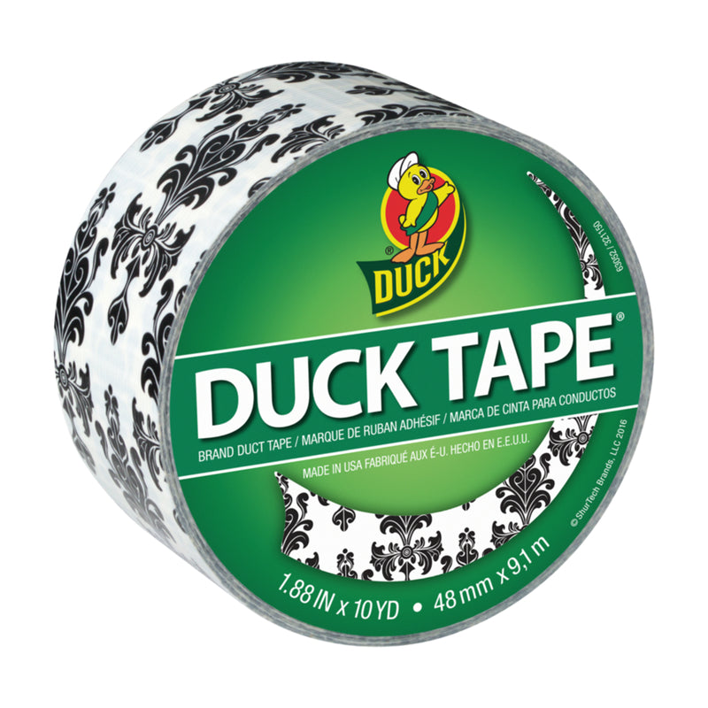 SHURTAPE TECHNOLOGIES LLC, Duck 1.88 in. W X 10 yd L Black/White Baroque Duct Tape