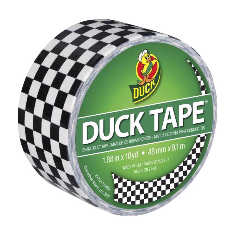 SHURTAPE TECHNOLOGIES LLC, Duck 1.88 in. W X 10 yd L Black/White Checker Duct Tape