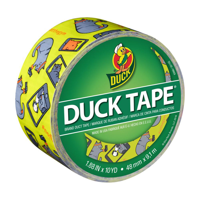 SHURTAPE TECHNOLOGIES LLC, Duck 1.88 in.   W X 10 yd L Multicolore Selfie Cat-discontinued Duct Tape