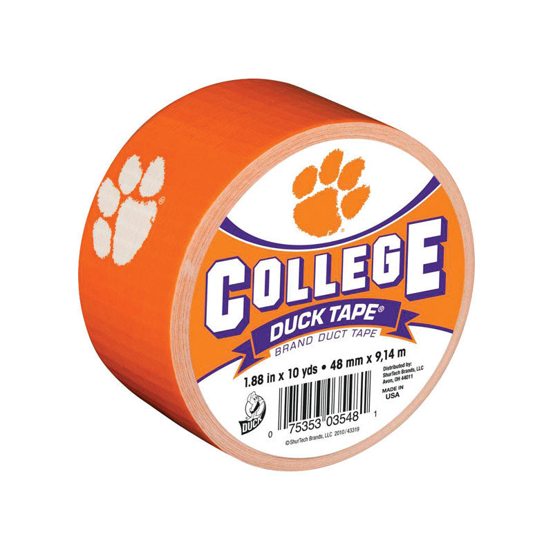 SHURTECH BRANDS LLC, Duck College Logo Duct Tape High Performance 10 Yd. Clemson