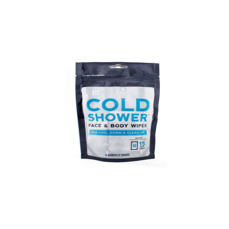 DUKE CANNON SUPPLY COMPANY LLC, Duke Cannon Cold Shower Face And Body Wipes 15 ct