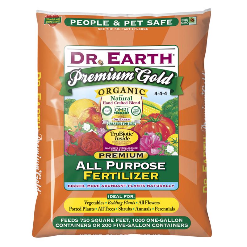 DR EARTH INC, Earth Premium Gold Organic 4-4-4 Plant Fertilizer 50 lb