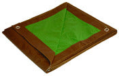 FOREMOST TARP CO, Foremost Dry Top 10 pi. W X 12 ft. L Bâche réversible en polyéthylène de qualité moyenne Brun/Vert