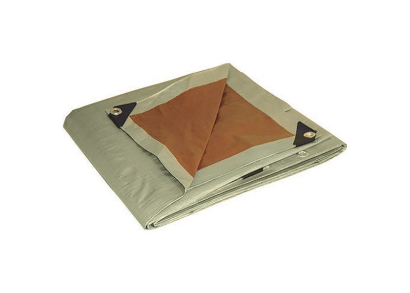 FOREMOST TARP CO, Foremost Dry Top Heavy Duty Polyethylene Reversible Tarp Brown/Silver (bâche réversible en polyéthylène très résistant)