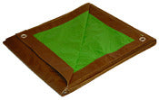 Bâche Foremost, Foremost Tarp 11020 10' X 20' Marron & Vert Dry Top Réversible Polyethylene Tarp