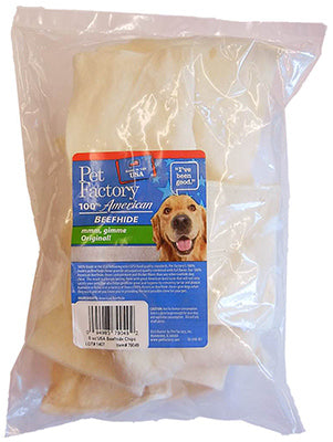 Pet Factory Inc, Friandises pour chien, American Beefhide Rawhide Chips, 6-oz.