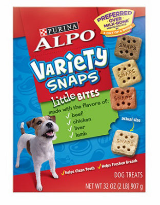 American Distribution & Mfg Co, Friandises pour chiens, Alpo Snaps Little Bites, 32 oz (paquet de 4)