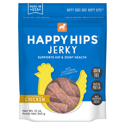 Happy Hips, Friandises pour chiens, Happy Hips Chicken Jerky, 12-oz.