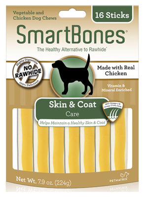 Spectrum Brands Pet Llc, Friandises pour chiens, os à mâcher Skin & Coat, 16-Pk.