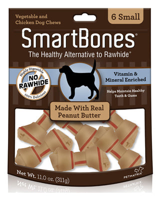 Spectrum Brands Pet Llc, Friandises pour chiens, petits os à mâcher au beurre d'arachide, 6-pk.