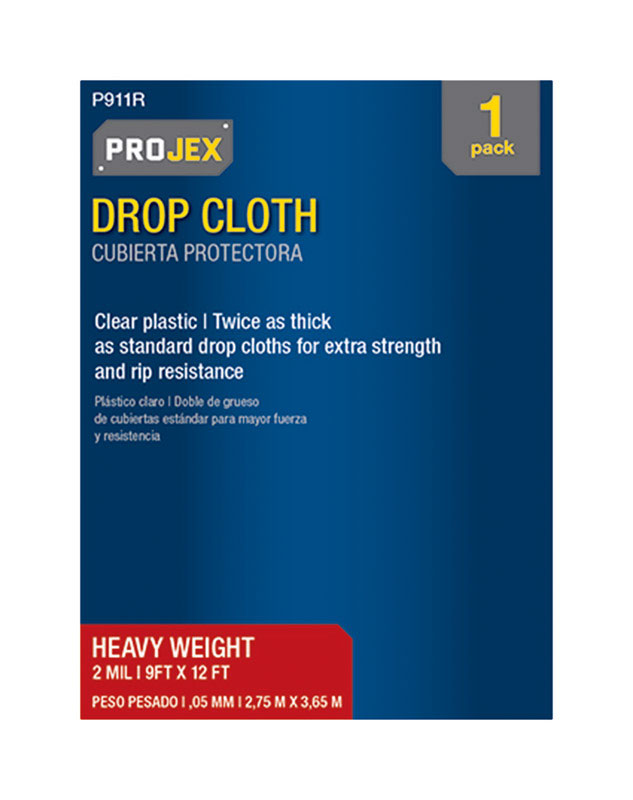 Projex, Frost King Projex 9 ft. W X 12 ft. L X 2 mil Plastic Drop Cloth 1 pk