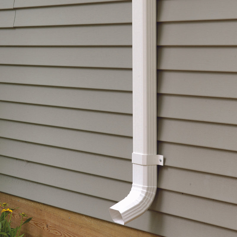 Gênes, Genova 2 po H x 3 po L x 10 pi L H x 3 po. L x 10 pi. L Vinyle blanc A Downspout