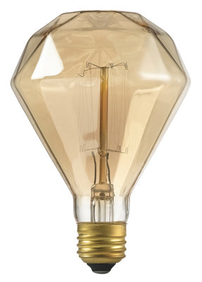 GLOBE ELECTRIC COMPANY USA INC, Globe Electric Designer Diamante 40 W BR30 Ampoule décorative à incandescence E26 (moyenne) Ambre 1 pk