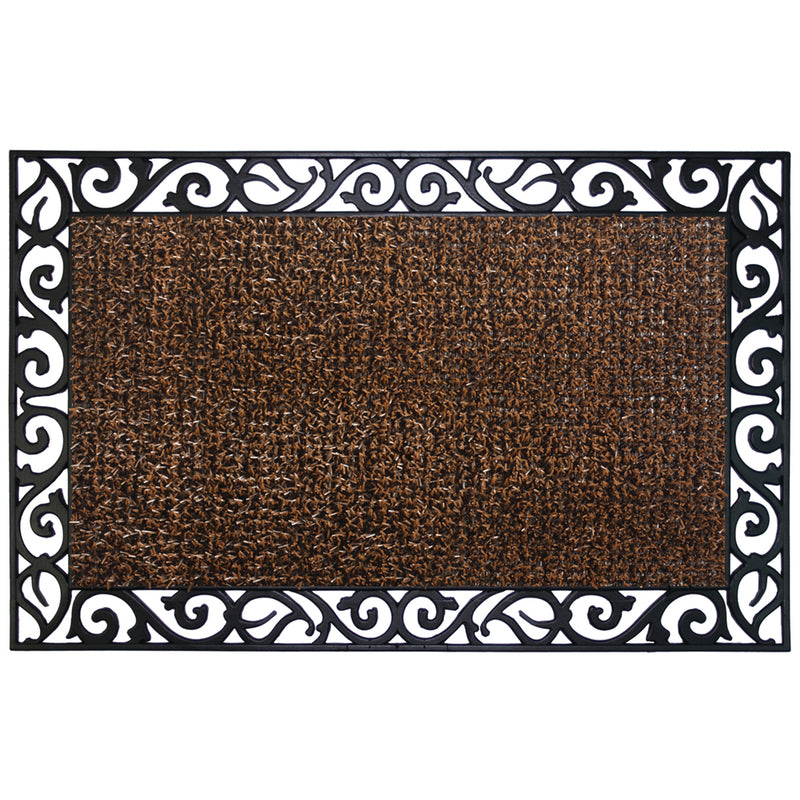 GRASSWORX LLC, GrassWorx Clean Machine 36 in. L X 24 po. W Brown Wrought Iron Tapis de porte AstroTurf