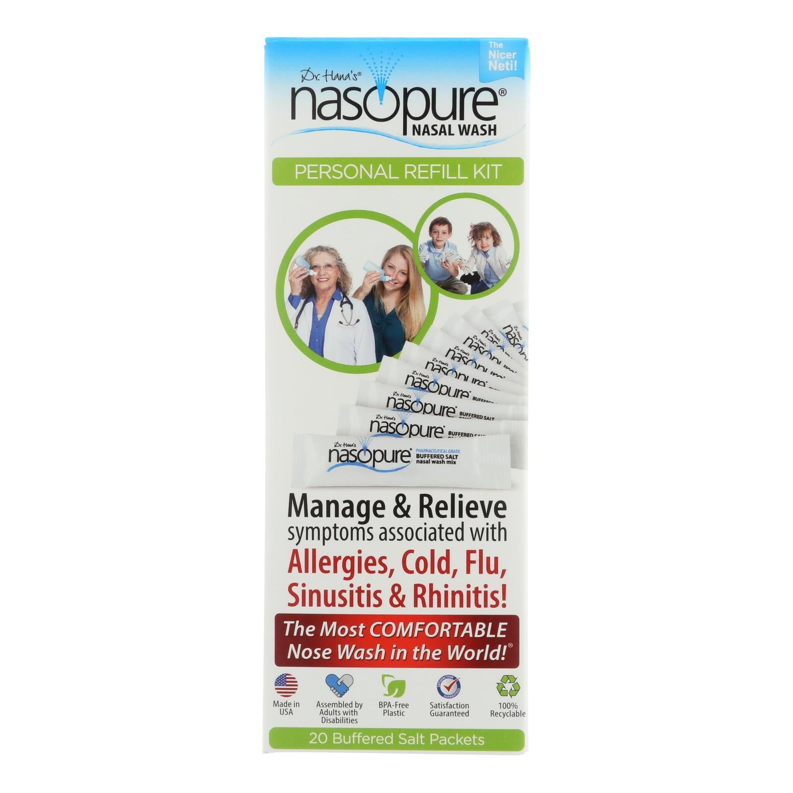 Nasopure, Hana's Nasopure Nasal Wash Personal Refill Kit - 1 Each - 20 CT