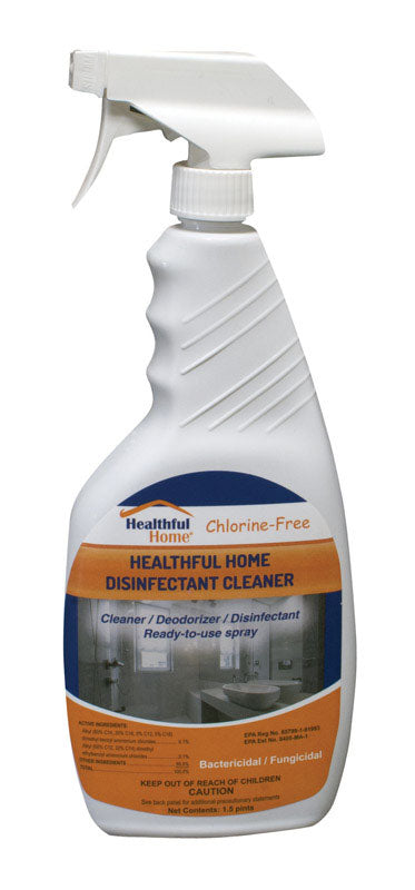 ALEXETER TECHNOLOGIES LLC, Healthful Home No Scent Disinfectant Cleaner 24 oz (Pack de 6).