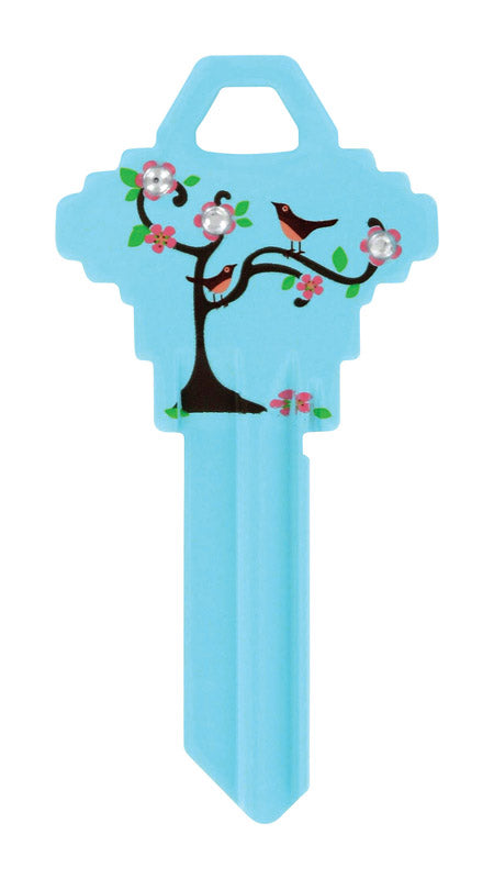 GROUPE HILLMAN RSC, Hillman DIVA Tree & Birds House/Office Universal Key Blank Single (Pack of 6).