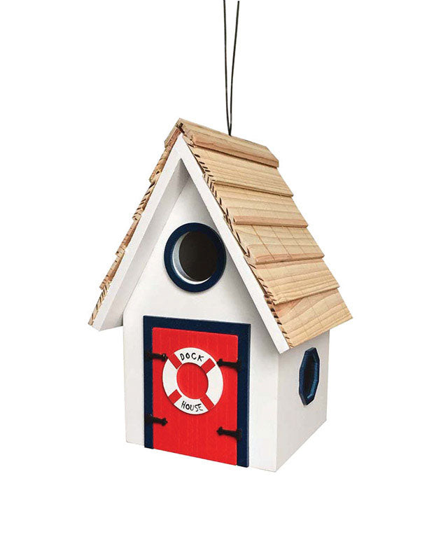 HOME BAZAAR INC, Home Bazaar 8.15 in. H x 5.12 in. L x 5.5 in. L Wood Bird House