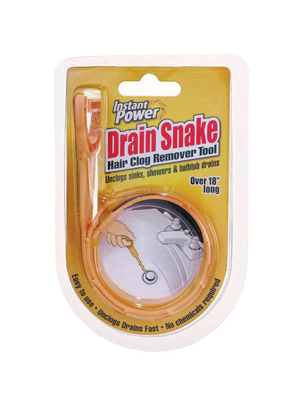 INSTANT POWER CORPORATION, Instant Power Drain Snake Plastic Clog Remover 16 Oz.