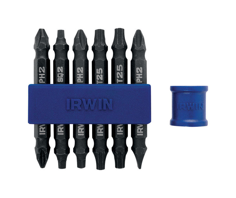 BLACK & DECKER US INC, Irwin Impact Performance Series Assorted 2-3/8 in. L Double-Ended Screwdriver Bit Set Steel 7 pc