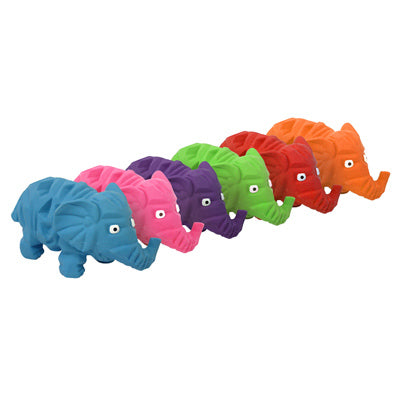 Multipet International, Jouet pour chien, éléphant en latex, 8 pouces, couleurs assorties