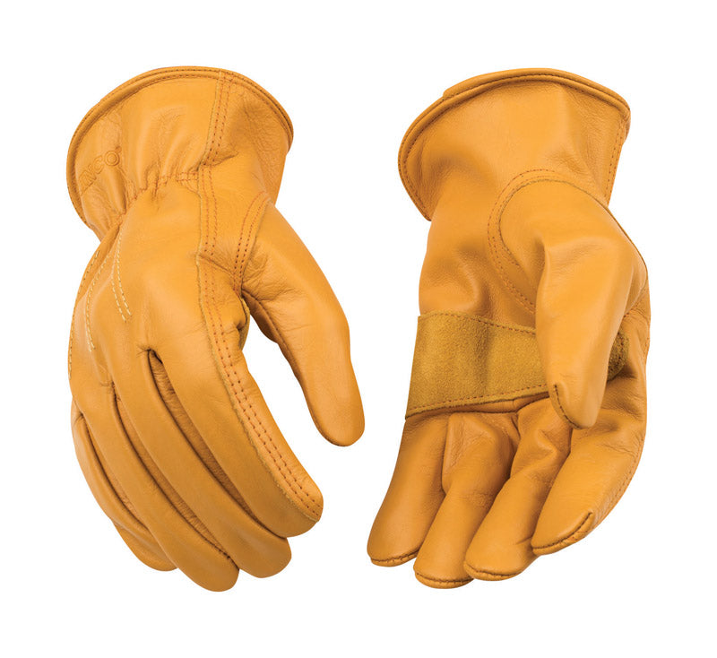 KINCO LLC, Kinco - Gants de chauffeur en cuir de vache pour hommes, pour l'extérieur, or XL 1 pk