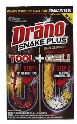 JOHNSON SC & SONS INC, Kit de nettoyage de drains Drano Snake Plus (paquet de 6)