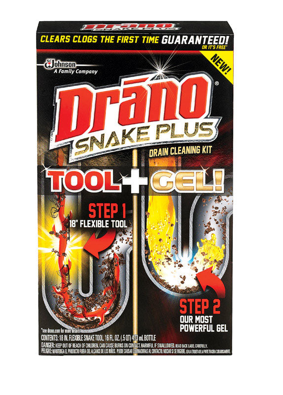 JOHNSON SC & SONS INC, Kit de nettoyage de drains Drano Snake Plus (paquet de 6)