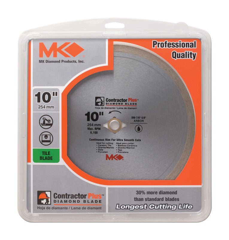 MK DIAMOND PRODUCTS INC, Lame diamantée 10" Conduite humide