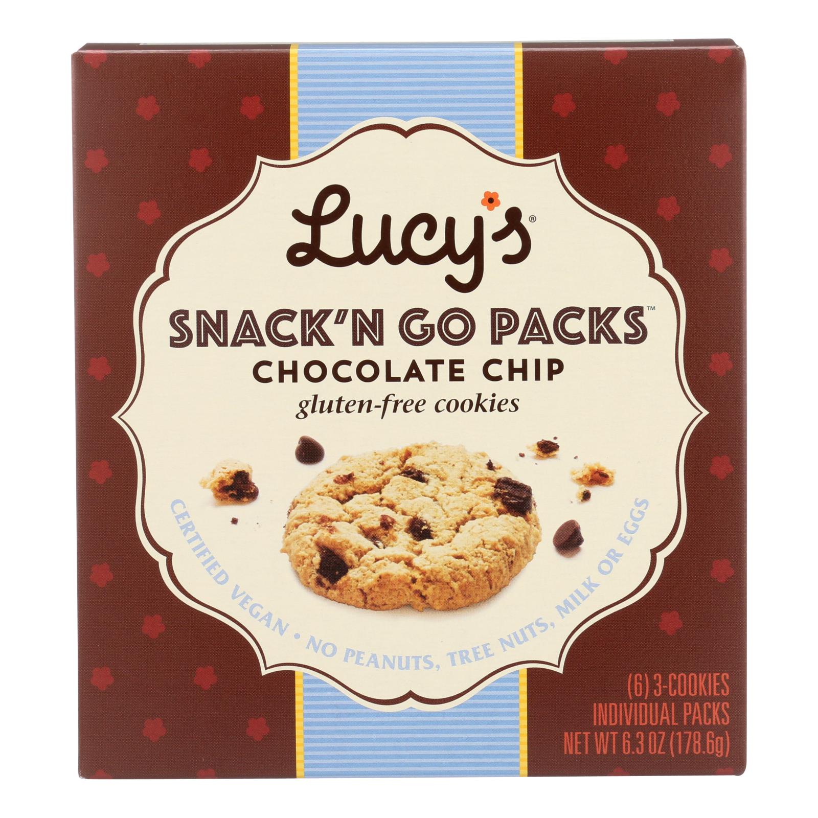 Dr. Lucy'S, Lucy's - Biscuits - Pépites de chocolat - Snack n' Go Packs - Caisse de 8 - 6.3 oz (paquet de 8)