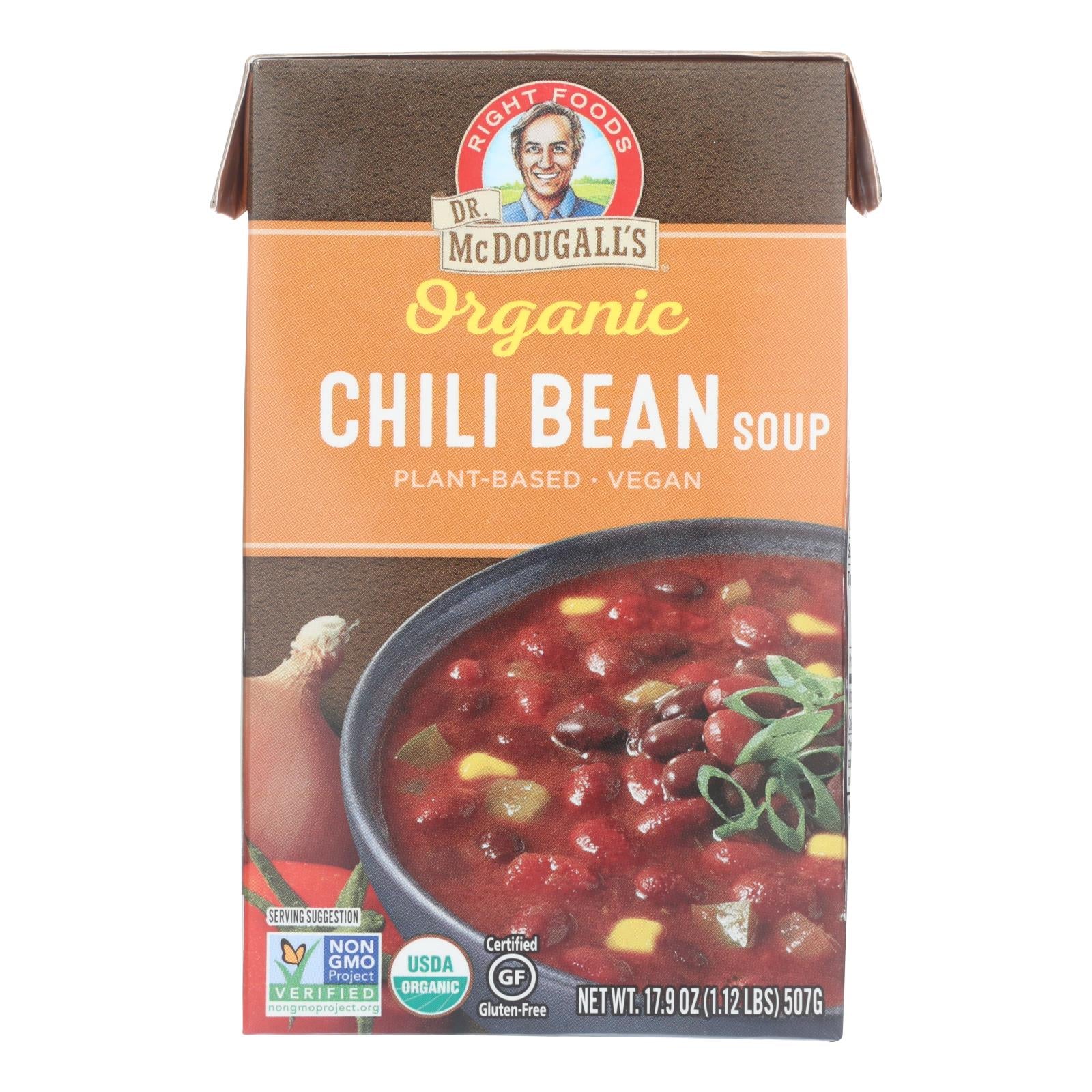 Dr. Mcdougall'S, Mcdougall's - Soupe Chili Haricots - Caisse de 6 - 17.9 OZ (Paquet de 6)