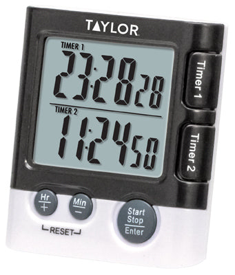 Taylor Precision Products, Minuterie/horloge numérique, double événement, 1 " AAA