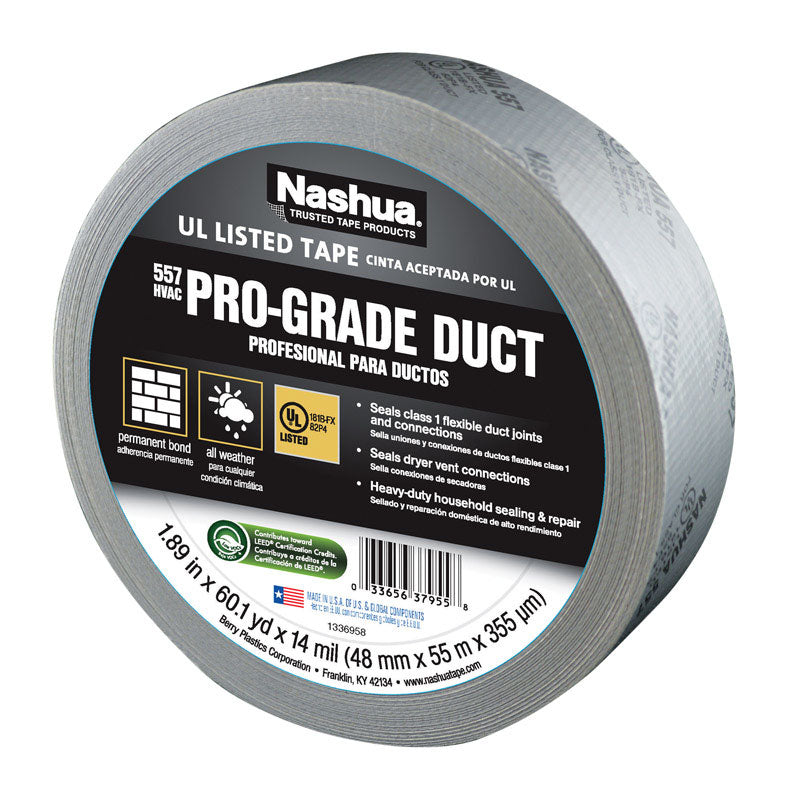 COVALENCE SPECIALTIES ADHESIVES LLC, Nashua 1.89 in. W X 60.1 yd L Silver Duct Tape