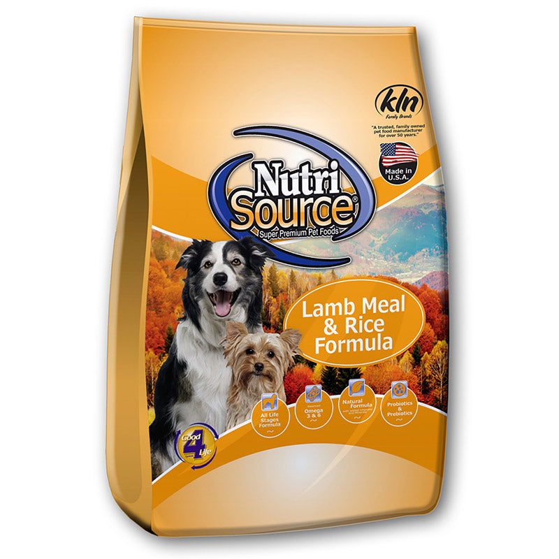 NutriSource, Nourriture sèche pour chien, adulte, agneau et riz, 33-Lbs.