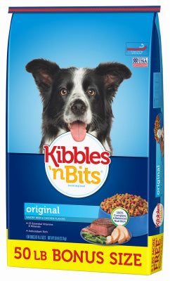 Kibbles N Bits, Nourriture sèche pour chiens, Original Savory Beef & Chicken, 45-Lb. Sac de 45 livres