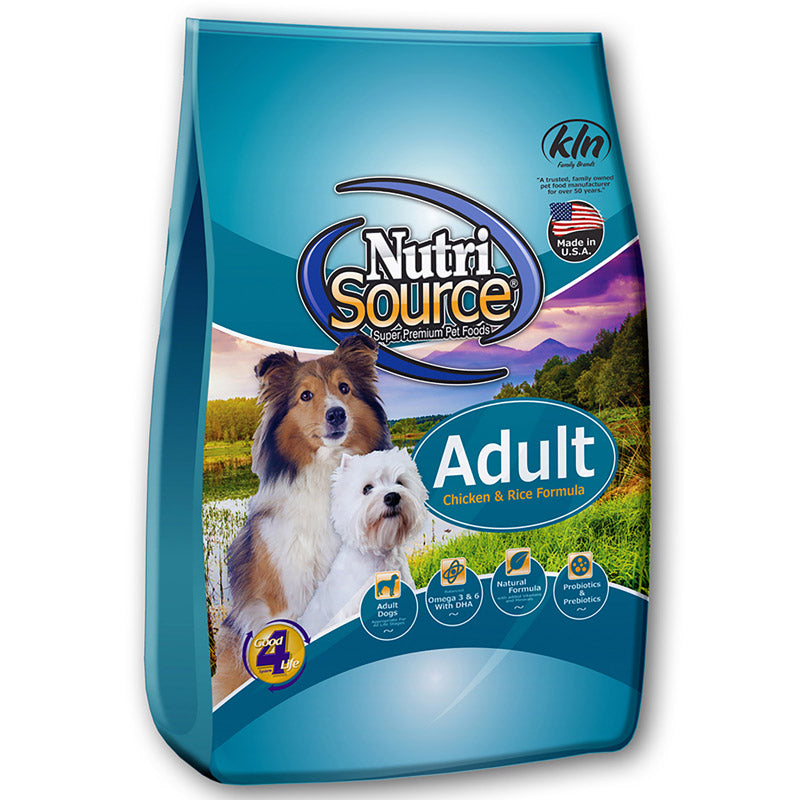 NutriSource, Nourriture sèche pour chiens, adulte, poulet, 33 livres.