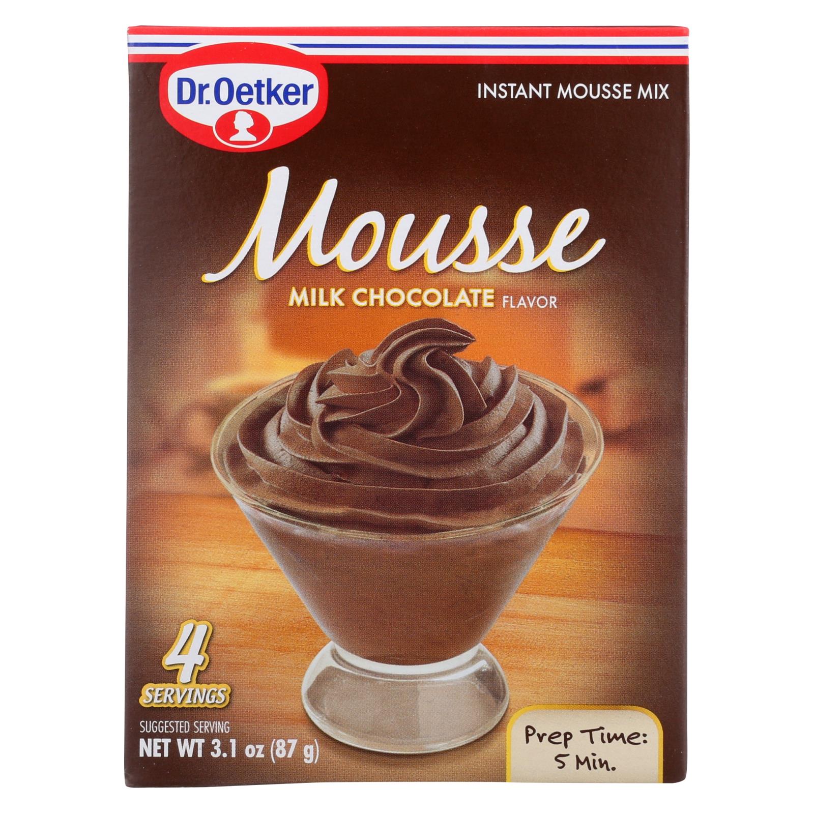 Oetker Organics, Oetker Organics Mousse Mix - Suprême - Instantané - Chocolat au lait - 3.1 oz - 1 pièce