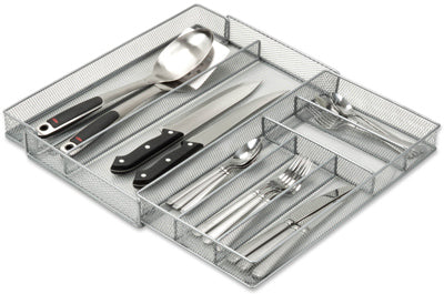 Honey Can Do, Organisateur de tiroirs, extensible, maille d'acier argentée, 16.5 x 20.25 x 2-In.