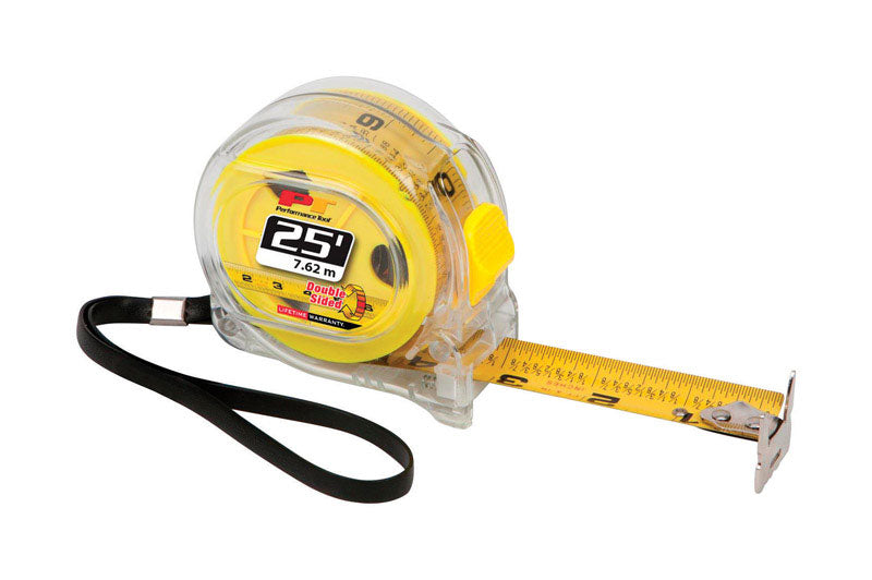 WILMAR CORPORATION, Performance Tool 25 ft. L X 1 in. W Double Sided Tape Measure (Pack de 8)