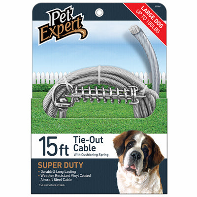 Expert en animaux de compagnie, Piquet d'attache pour chien, Super Duty, 15-Ft.